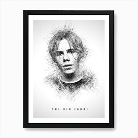 The Kid Laroi Rapper Sketch Art Print