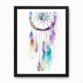 Dreamcatcher Symbol Minimal Watercolour Art Print