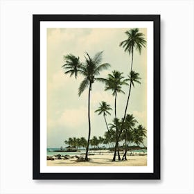 White Beach Boracay Philippines Vintage Art Print