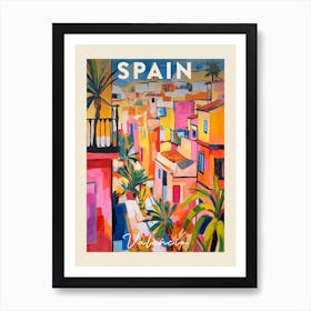 Valencia Spain 2 Fauvist Painting Travel Poster Art Print