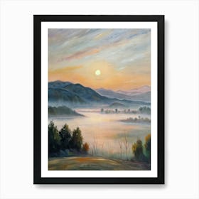 Sunrise Over The Mountains Art Print