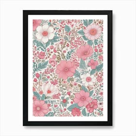 Pink Flowers 24 Art Print