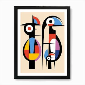 Penguin Abstract Minimalist 1 Art Print