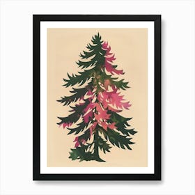 Balsam Tree Colourful Illustration 3 1 Art Print