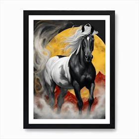 Horse In The Moonlight 11 Art Print