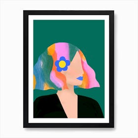 Flowers in Her Hair Art Print