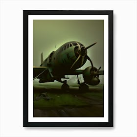 Waiting By The Old Runway 2 Art Print