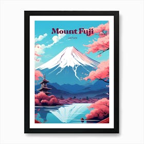 Mount Fuji Japan Spring Travel Art Art Print