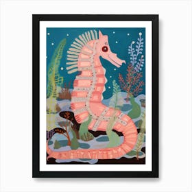 Maximalist Animal Painting Seahorse 3 Poster