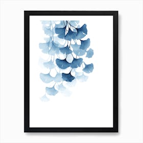 Blue Gingko Art Print