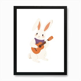 Bunny Playing Guitar Art Print