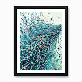 Wolf With Long Hair Art Print