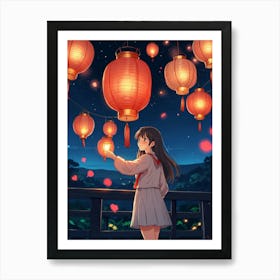 Chinese Lanterns 1 Art Print