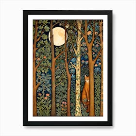 William Morris Cat In The Forest Art Print