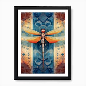 Dragonfly Geometric 2 Art Print