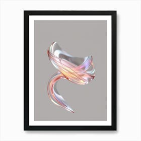 Abstract Wavy Glass Art Print