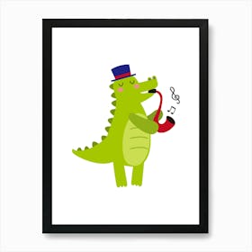 Prints, posters, nursery, children's rooms. Fun, musical, hunting, sports, and guitar animals add fun and decorate the place.3 Art Print