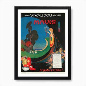 Vivaudous’s Mavis Face Powder Advert, Fred L Parker Art Print