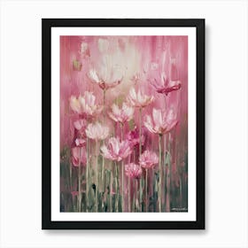 Pink Flowers Canvas Print Art Print