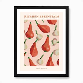 Garlic & Onion Pattern Poster Art Print