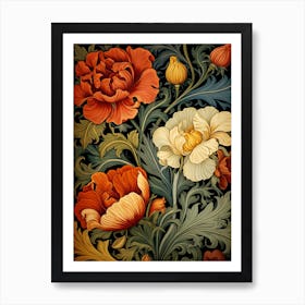 Victorian Floral Wallpaper 1 Art Print