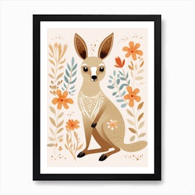 Baby Animal Illustration  Kangaroo 4 Art Print