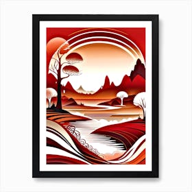 Landscape In The Desert Art Print