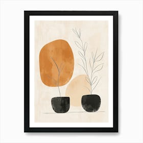 Two Potted Plants Art Print