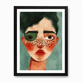 Girl With Freckles 4 Art Print