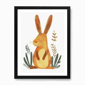 Rex Rabbit Kids Illustration 3 Art Print