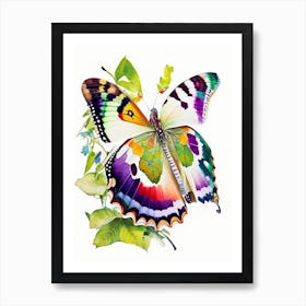 Butterfly In Park Decoupage 1 Art Print