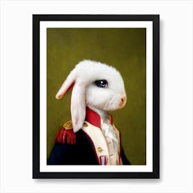 Curious Renaud The Rabbit Pet Portraits Art Print