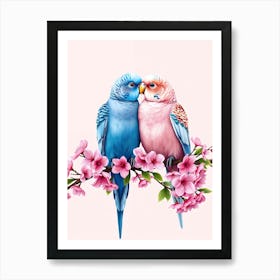 Couple Of Parrots Art Print