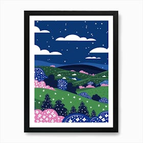 Night Landscape 1 Art Print