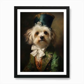 Victorian Animal Portrait, Dressed Animal Print, Royal Dog Poster, Royal Animal Painting, Renaissance Animal Portraits, Vintage Inspired Art Art Print