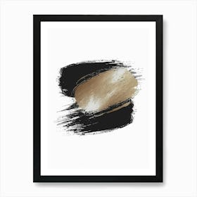 Gold Brush Stroke Art Print