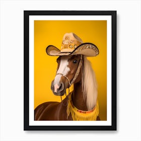 Horse In a Hat Art Print