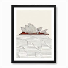 Sydney Opera House Sydney Boho Landmark Illustration Art Print