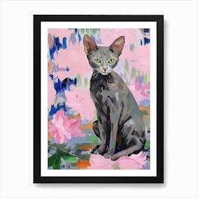 A Sphynx Cat Painting, Impressionist Painting 2 Art Print