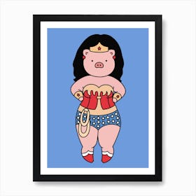 Wonder Piggy Art Print