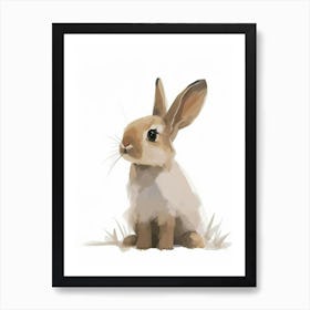 Mini Satin Rabbit Kids Illustration 1 Art Print