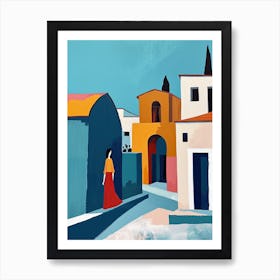 Trikala Tranquility: A Minimalist Perspective, Greece Art Print