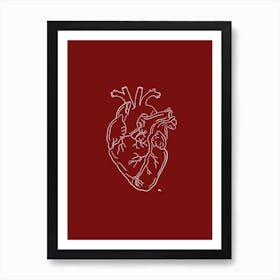 Red Heart Art Print