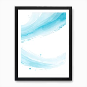 Blue Ocean Wave Watercolor Vertical Composition 32 Art Print