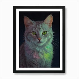 Cat With Green Eyes Art Print