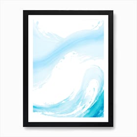 Blue Ocean Wave Watercolor Vertical Composition 111 Art Print