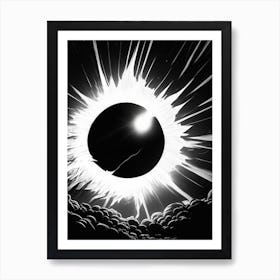 Solar Flare Noir Comic Space Art Print