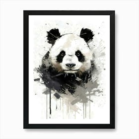 Aesthetic Abstract Watercolor Pandabear Art Print