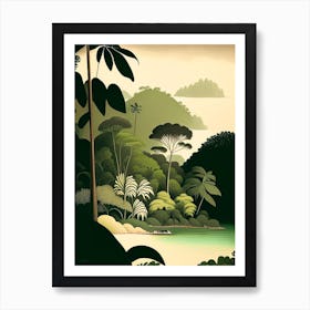 Tioman Island Malaysia Rousseau Inspired Tropical Destination Art Print