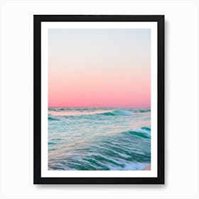 Gulf Shores Beach, Alabama Pink Photography 1 Art Print